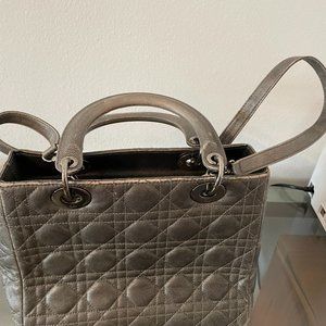 Christian Dior - Small Lady Dior  - Steel Gray Lambskin